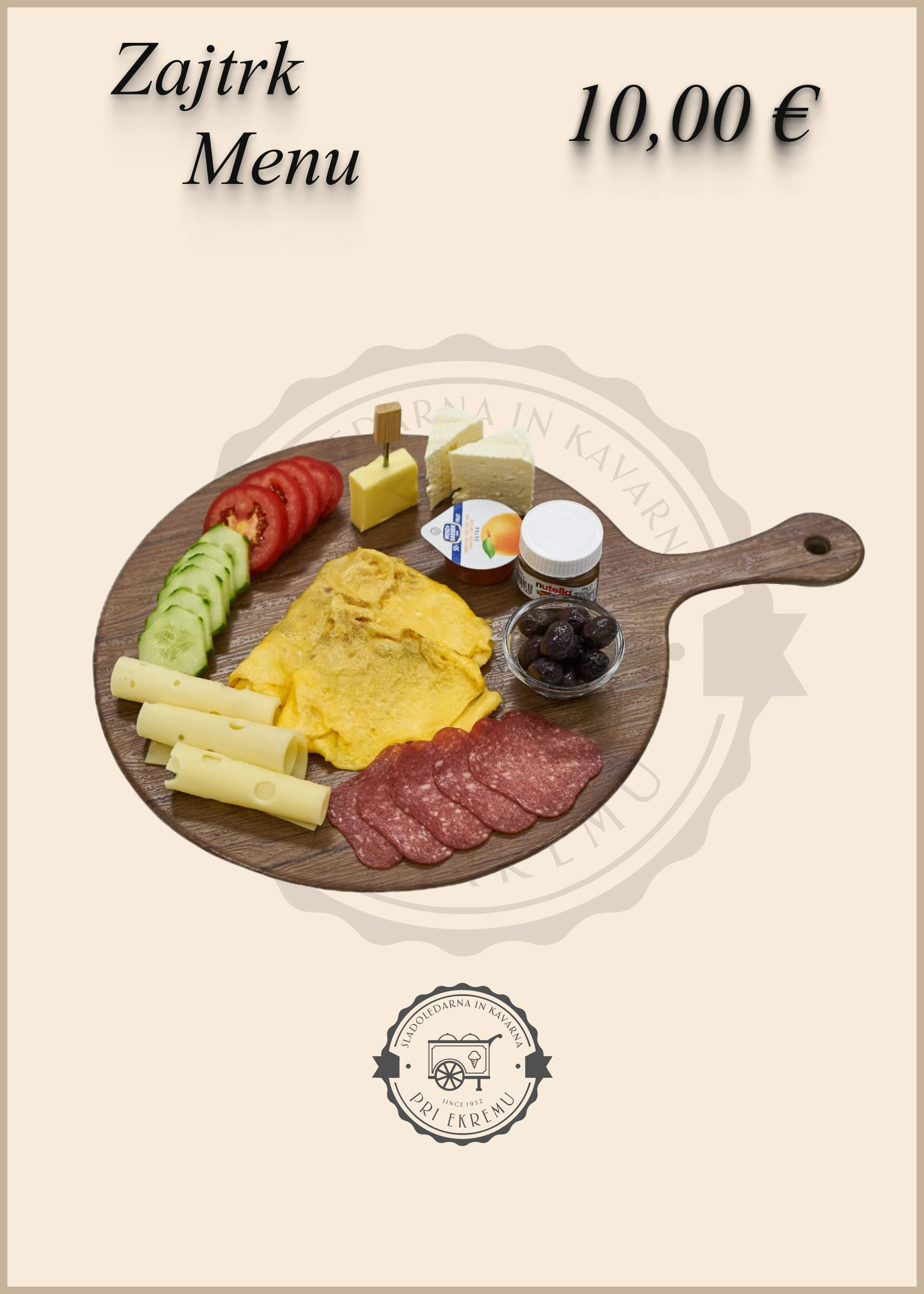 Zajtrk Menu